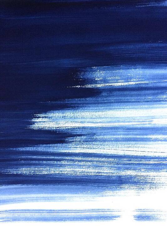 Serene Blue Strokes - Art Print
