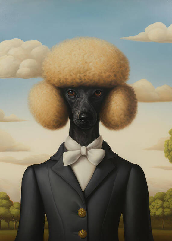 Smart Poodle - Art Print