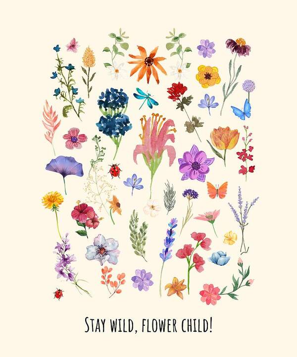 Stay Wild, Flower Child - Art Print