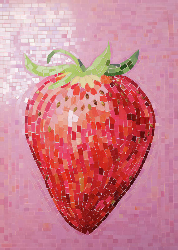 Strawberry art - Art Print