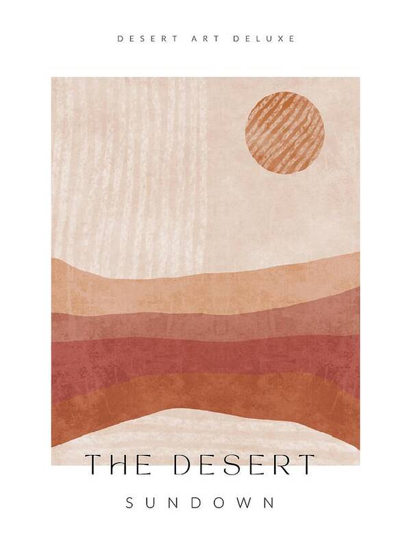 The Desert Sundown - Art Print