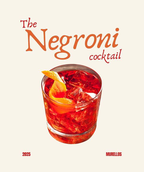 The Negroni Cocktail, Rimini Edition - Art Print