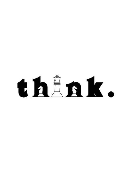 Think Text Art - Art Print