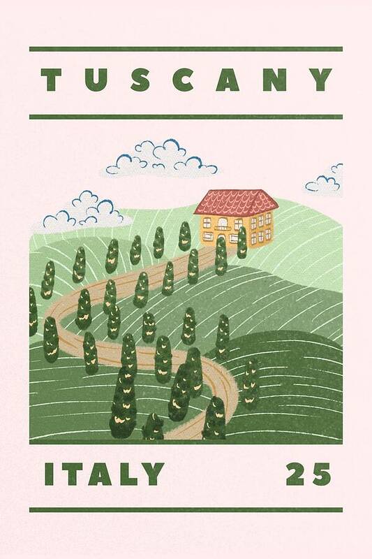 Tuscany Scenic Hillside 25 - Art Print