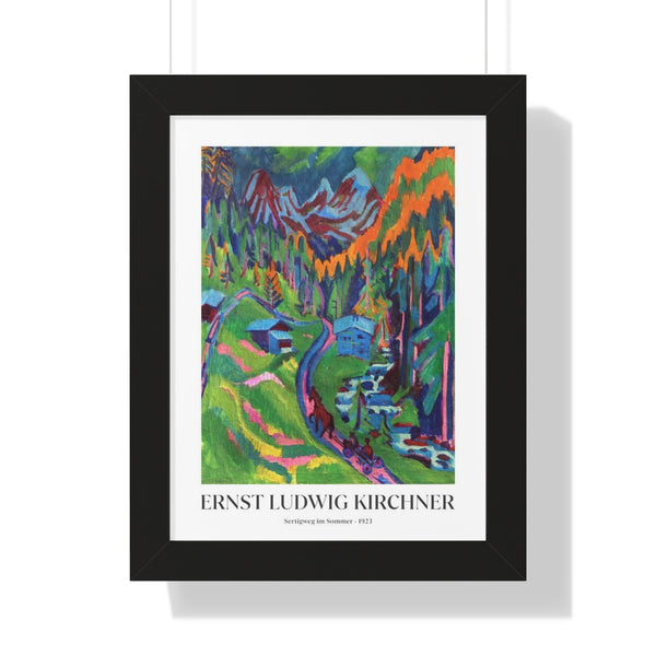 Ernst Ludwig Kirchner - Sertigweg im Sommer - Framed Print