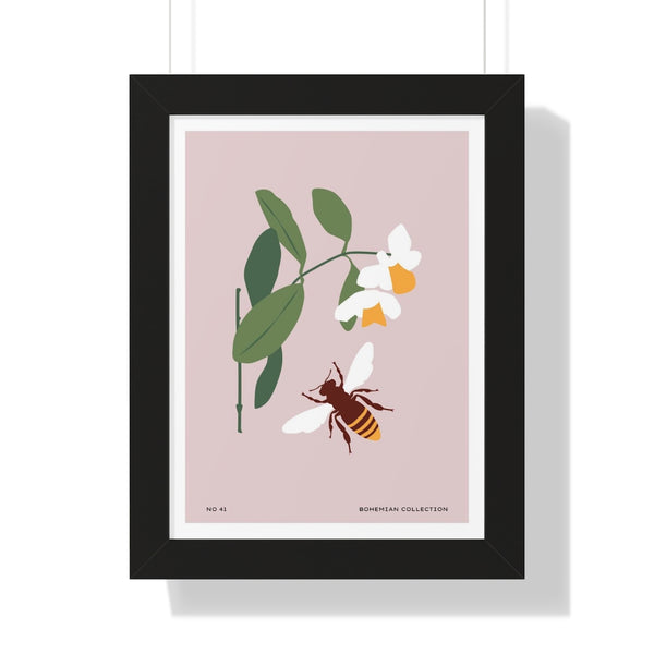 L'abeille marguerite - Framed Print