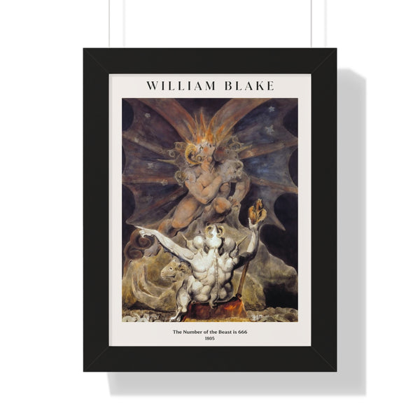 William Blake - The Number of the Beast is 666 - Framed Print