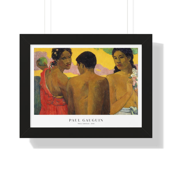 Paul Gauguin - Three Tahitians - Framed Print