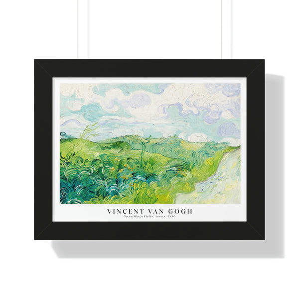 Vincent Van Gogh - Green Wheat Fields, Auvers - Framed Print