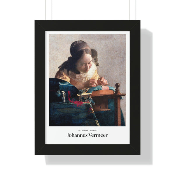 Johannes Vermeer - The Lacemaker - Framed Print