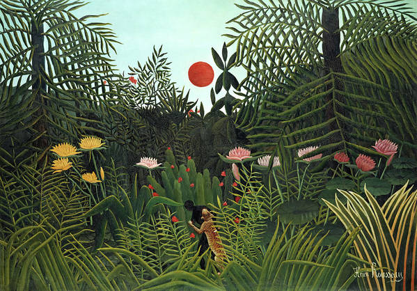 Jungle with Setting Sun, 1910 - Art Print