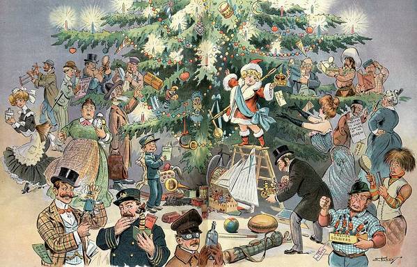 Puck's Christmas Tree #1 - Art Print