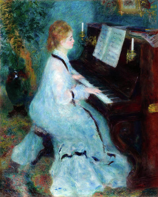 Woman at the Piano, 1875-1876 - Art Print