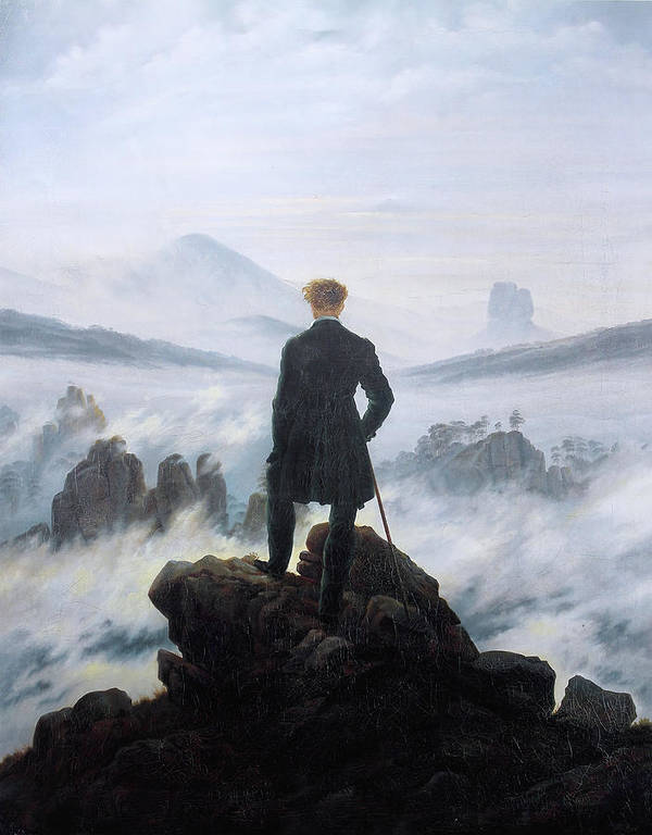 The Wanderer above the Sea of Fog - Art Print
