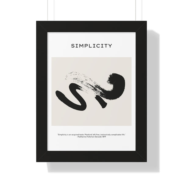 Simplicity is an acquired taste - Framed Print