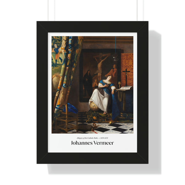 Johannes Vermeer - Allegory of the Catholic Faith - Framed Print