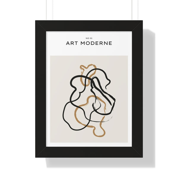 Boho Line Art No 01 - Framed Print