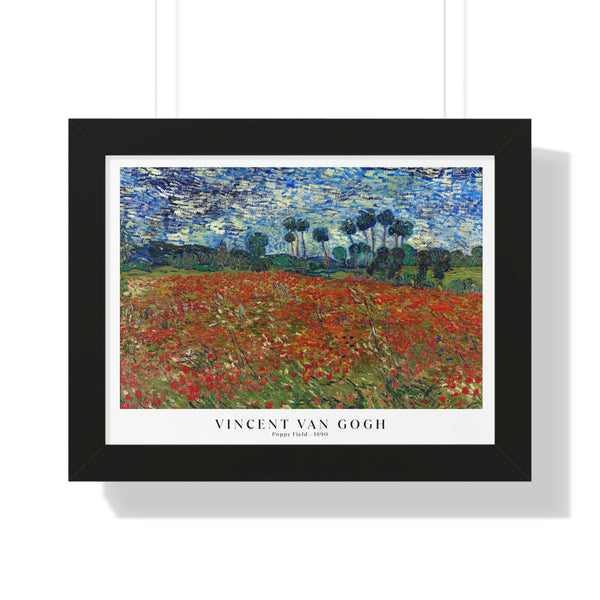 Vincent Van Gogh - Poppy Field - Framed Print