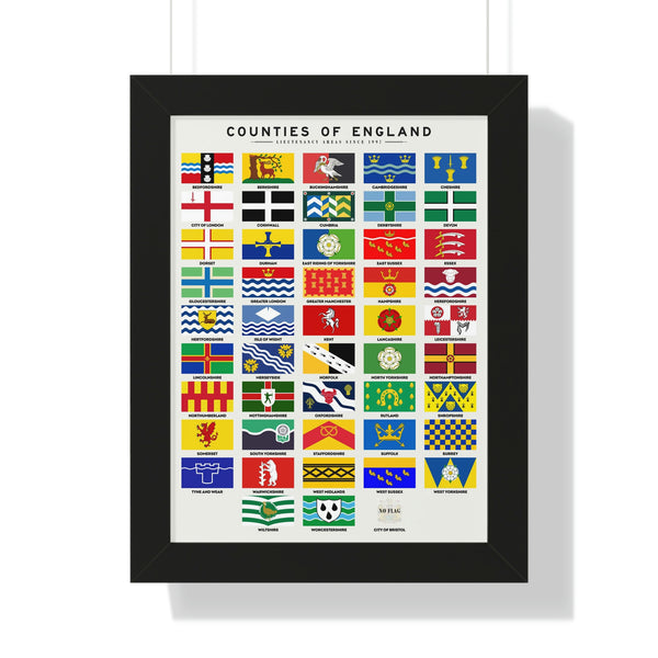 Counties of England - Framed Print