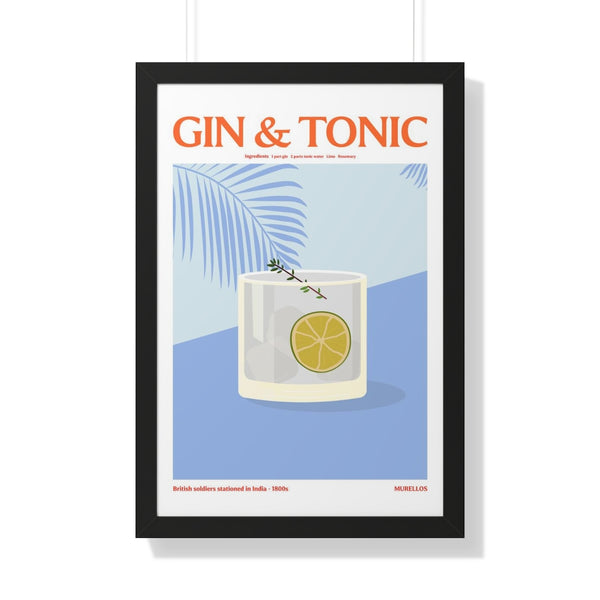 Gin and Tonic Cocktail - Framed Print