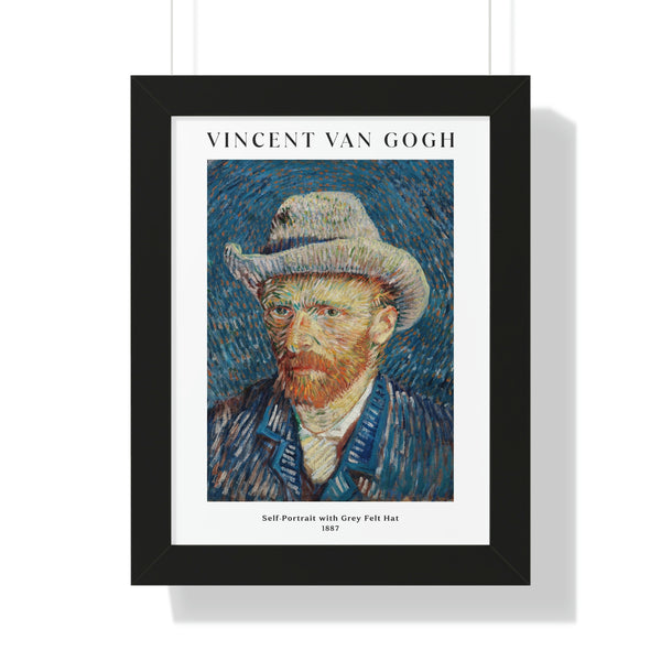 Vincent van Gogh - Self-Portrait with Grey Felt Hat - Framed Print