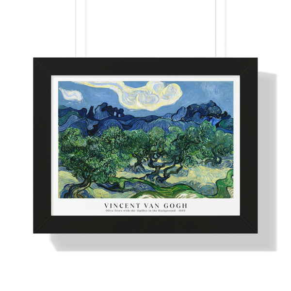 Vincent Van Gogh - Olive Trees with the Alpilles in the Background - Framed Print