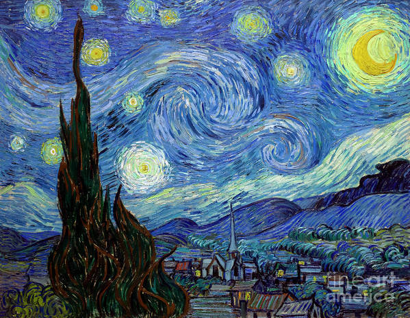 The Starry Night, 1889 - Art Print