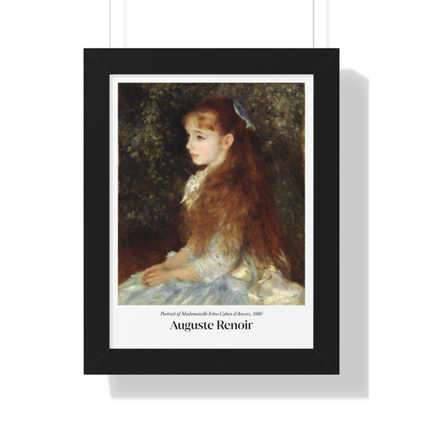 Pierre-Auguste Renoir - Portrait of Mademoiselle Irène Cahen d'Anvers - Framed Print