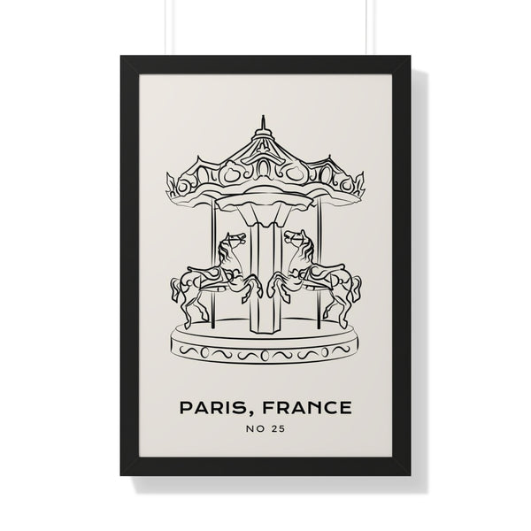 Carousel in Paris No 25 - Framed Print