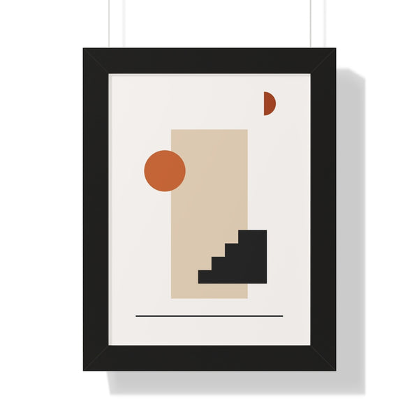 Minimal Geometric Composition No4 - Framed Print