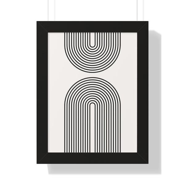 Retro Shapes No10 - Framed Print