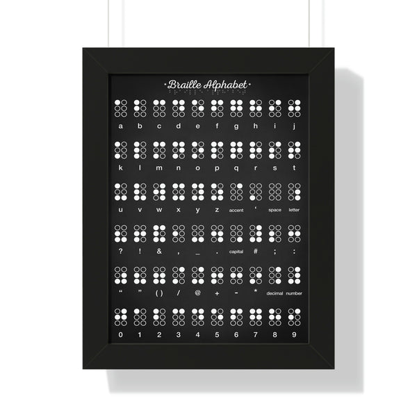 Braille Alphabet - Framed Print