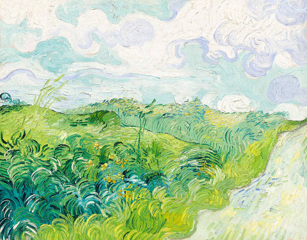 Green Wheat Fields, Auvers, 1890 - Art Print