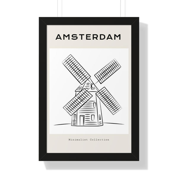 Windmill Illustration - Framed Print