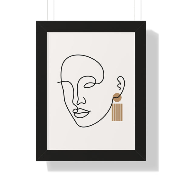 Abstract Face Shape No2 - Framed Print