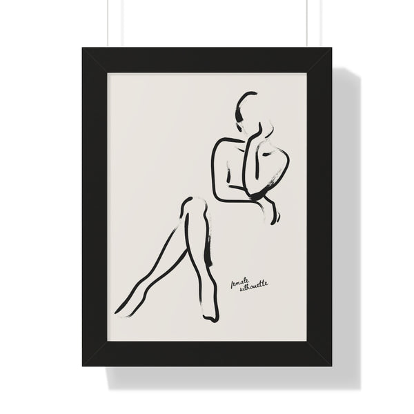 Female Silhouette - Framed Print