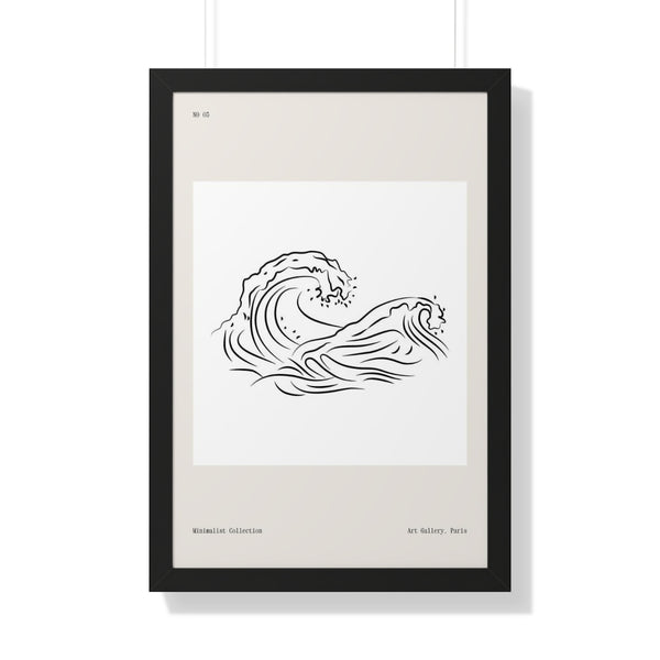 Wave Illustration No 3 - Framed Print