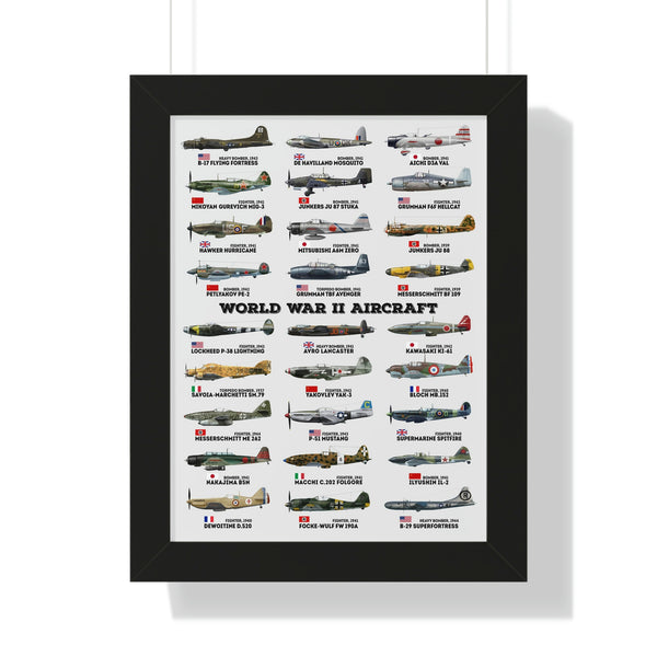 World War II Aircraft - Framed Print