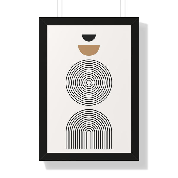 Retro Art Shapes No7 - Framed Print