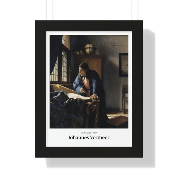 Johannes Vermeer - The Geographer - Framed Print
