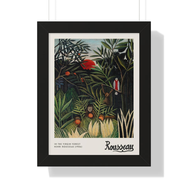 Henri Rousseau - Monkeys and Parrot in the Virgin Forest - Framed Print