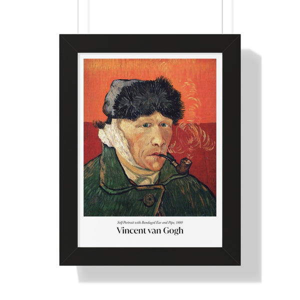 Van Gogh - Self-Portrait with Bandaged Ear and Pipe - Framed Print