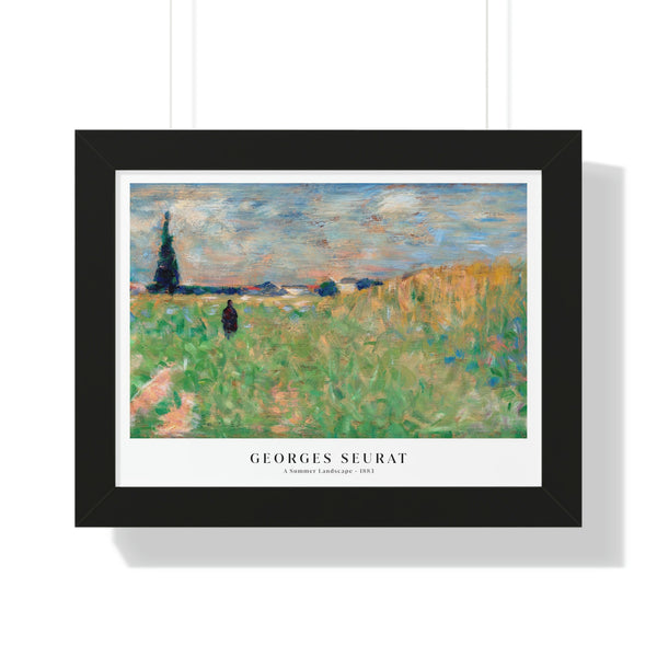 Georges Seurat - A Summer Landscape - Framed Print