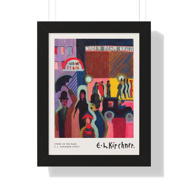 Ernst Ludwig Kirchner - Store in the rain - Framed Print