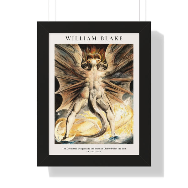 William Blake - The Great Red Dragon and the Woman with the Sun - Framed Print