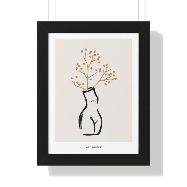 Fleurs dans un vase II - Framed Print