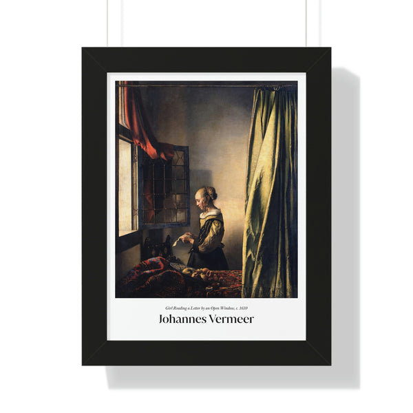 Johannes Vermeer - Girl Reading a Letter by an Open Window - Framed Print