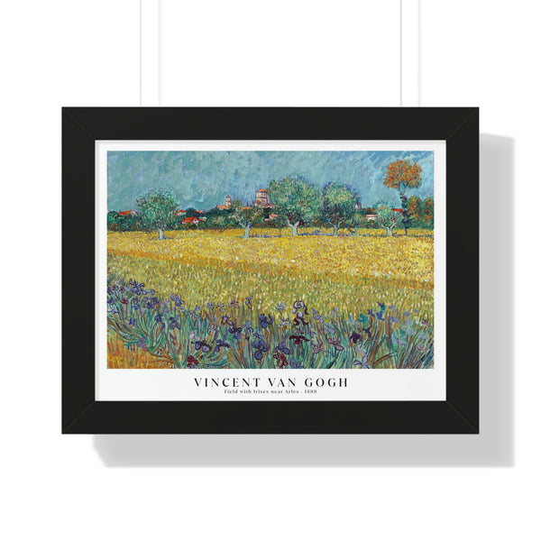 Vincent van Gogh - Field with Irises near Arles - Framed Print