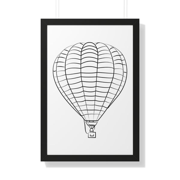 Hot Air Balloon Illustration - Framed Print