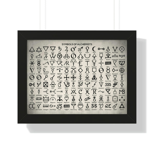 Symbols Of Alchemists - Framed Print